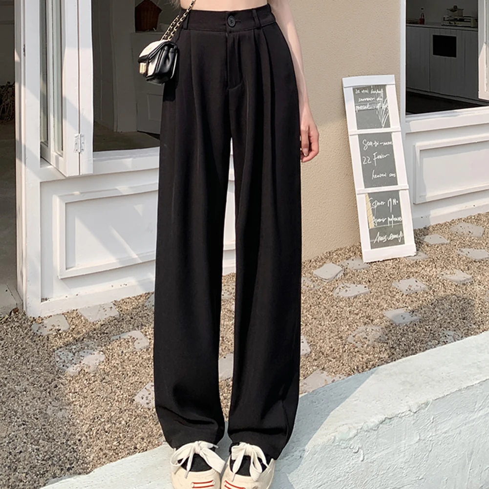 Draped Trousers Fashion Streetwear For Daily Wear Summer Pants Autumn Pants Loose Fit Non Stretch Polyester Fabric