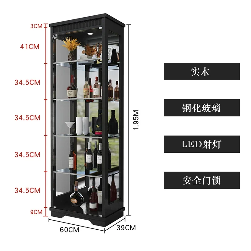 Counter Cellar Wine Cabinets Rack Showcase Shelf Display Wine Cabinet Living Room Storage Vitrina De Cristal Wine Decoration