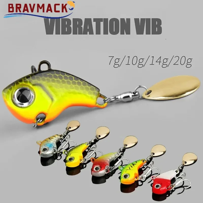 BRAVMACK 5pcs Wobble Rotating Metal Vibration Bait Spinner Spoon Jig Sea Lures with Sequins Artificial Hard Baits Fishing Tackle image 3