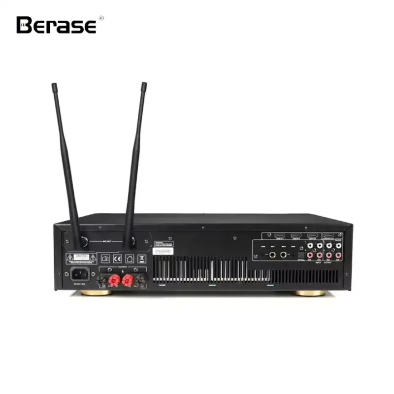 3‑In‑1 Professional Audio Video Power Amplifier Stereo Sound System For Karaoke Home Party Entertainment