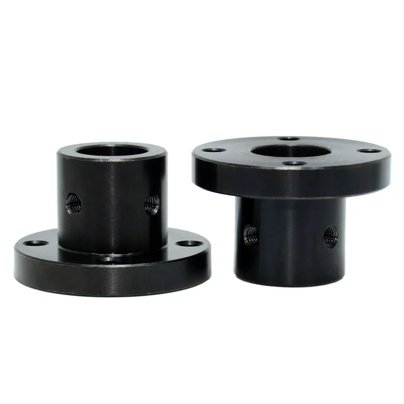 Bearing seat steel guide shaft support round flange optical shaft support through hole screw hole support frame fixed seat