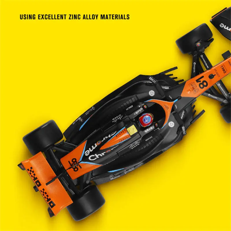 1:24 MCL60 2023 4 #   Lando Norris P2 British GP Mclaren F1 # 81 Oscar Piastri Diecast Race SuperCar Model Pojazdy konkursowe Zabawki