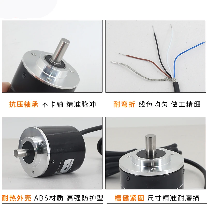Bộ Mã Hoá Quay OVW2 / HES 2MHT 2MD 2MHC Xung 3600P/R 2500P/R 1024P/R 1000P/R 360P/R 100P/R DC 5V-24V Ra một B Z HES-02-2MD