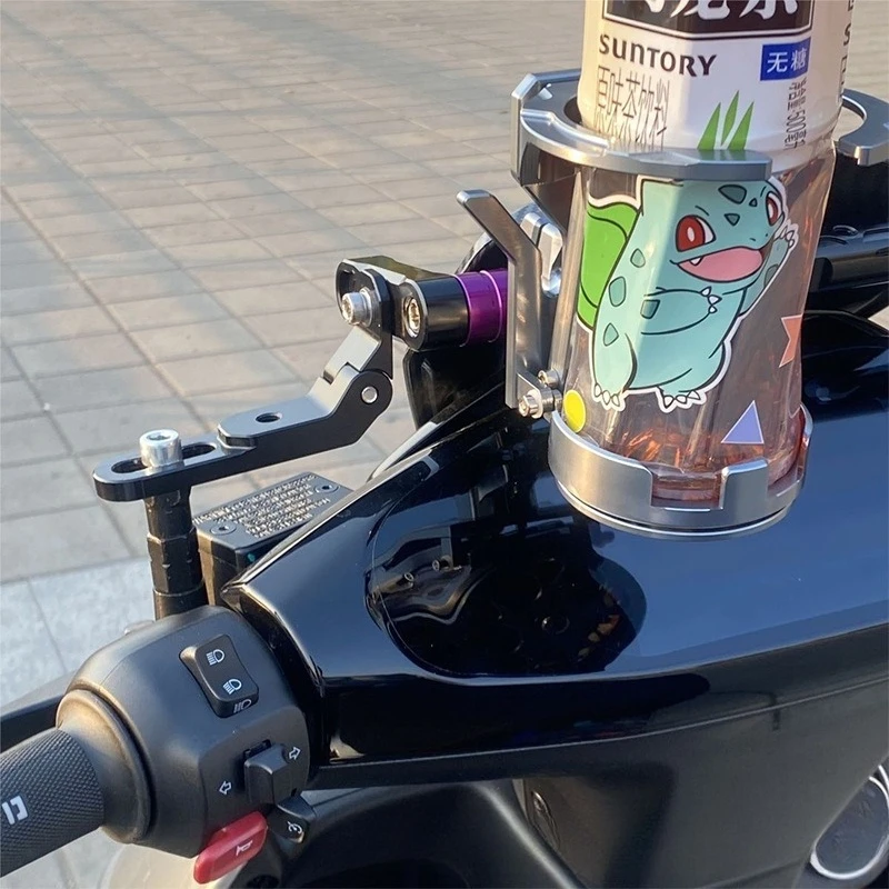 Folding water cup holder bracket motorcycle bicycle electric vehicle collapsible folding frame takeaway riding accessories
