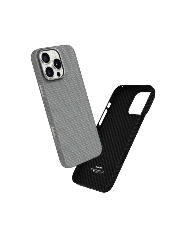 KZDOO Keivlar Original Carbon Fiber Ultrathin ,Lightweight Non-Slip Anti-Scratch Shell Cover for iPhone16,16plus,16pro,16promax