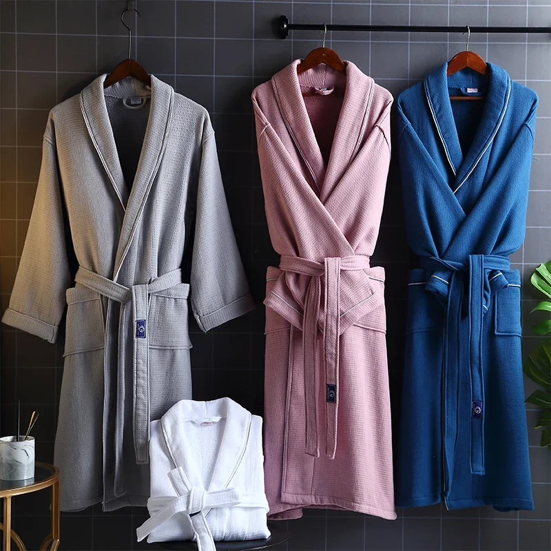 Men Winter Extra Long Warm Flannel Bathrobe Plus Size Coral Fleece Bath Robe Women Cozy Dressing Gown Lovers Home Soft Sleepwear