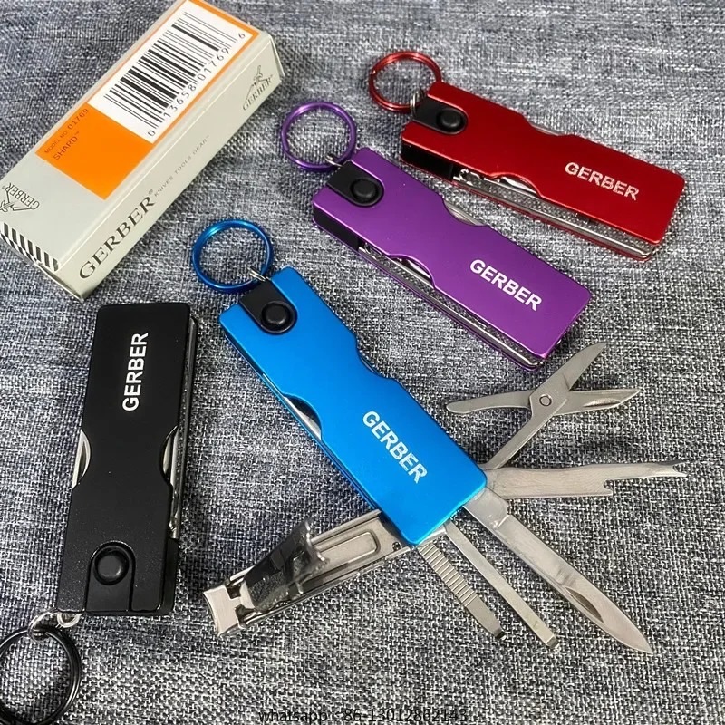 

Multi functional combination nail clippers, mini scissors, small knives, ear spoons, LED portable universal small tools