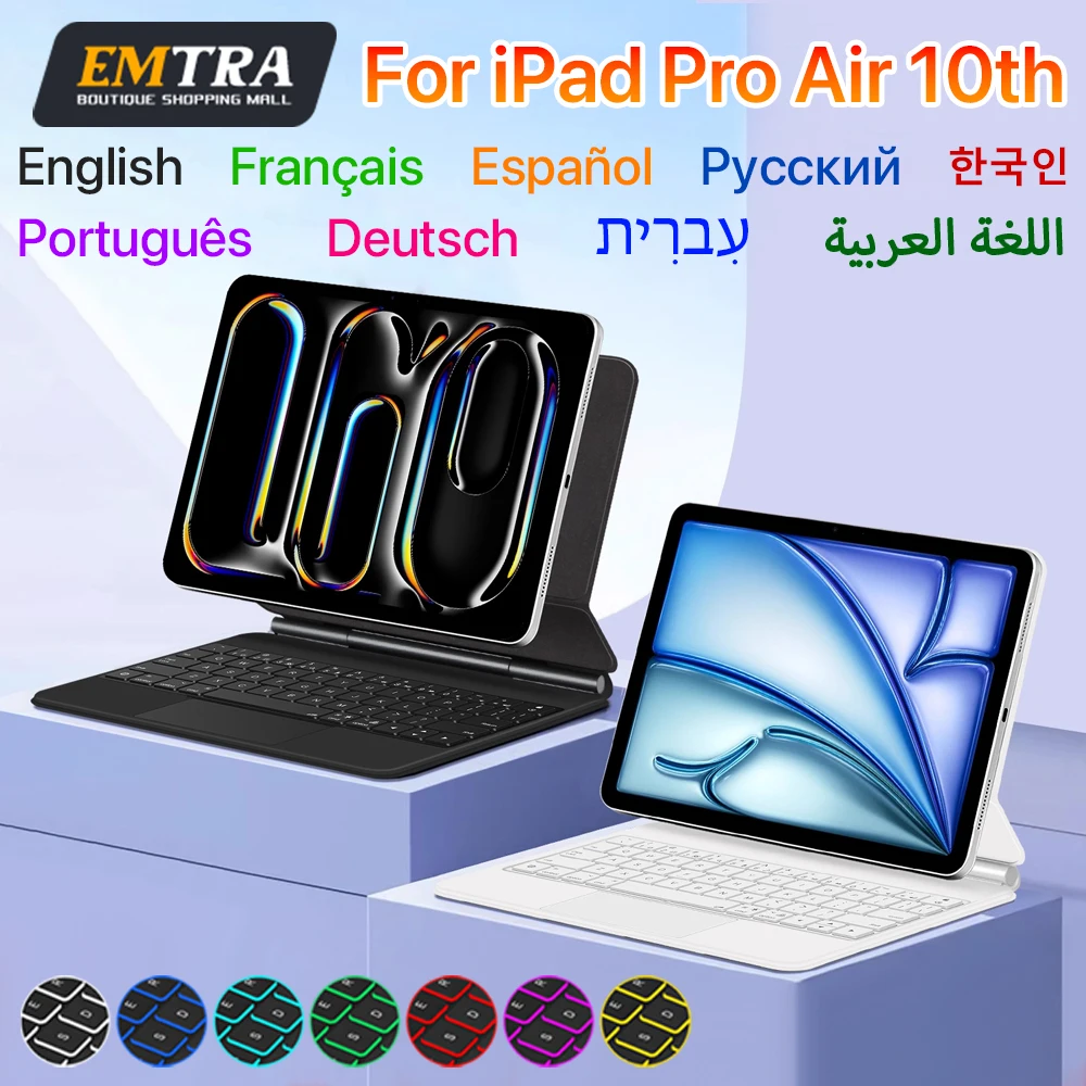 Bluetooth Wireless Magic Keyboard for IPad 10th 11th 2025 Air 13in 11in Keyboard for IPad Air 4 5 6 Pro 11 12.9 Backlit Keyboard