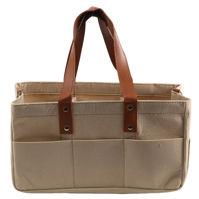 YSUN-Keranjang Organizer Penyimpanan Bayi dari Kain Felt, Tas Popok Bayi dengan Pegangan, Tempat Ganti Popok, Tas Penyimpanan Anak