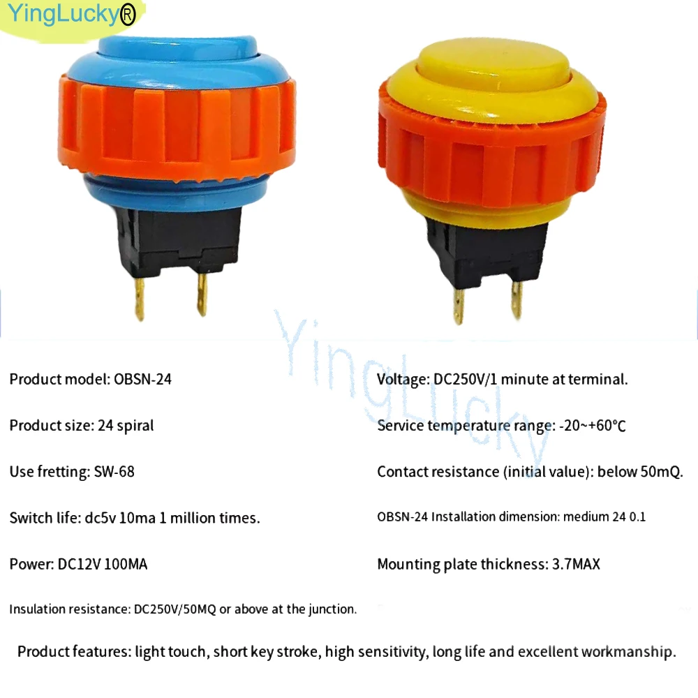 SANWA OBSN 30mm 24mm Original Japan SCHRAUBE Typ Runde Push Button Arcade Null Verzögerung Für PC Joystick PS3 XBOX Arcade Spiel Maschine – Detail 6
