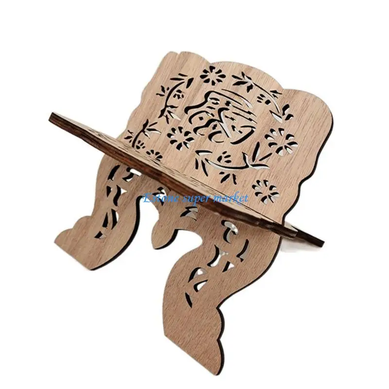 

090B Christmas Prayer Book Holder Wooden Ornaments Supplies Accessories Party Favor