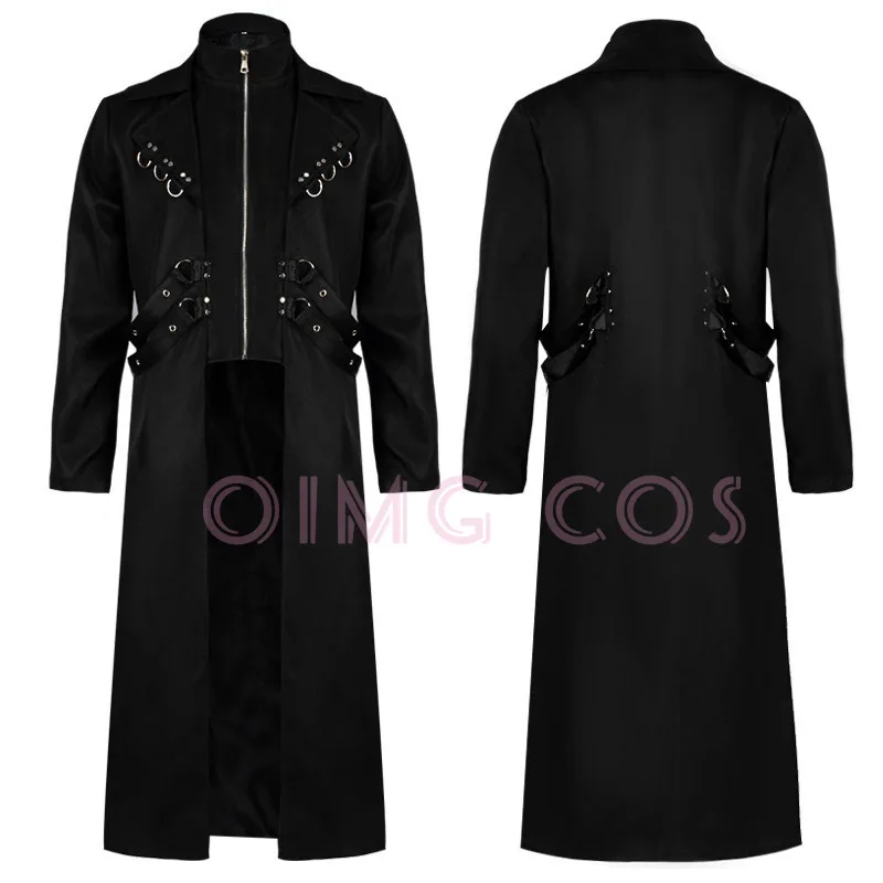 

Halloween punk coat medieval Renaissance coat performance outfit Gothic long dress Coat Clothing Tailcoat