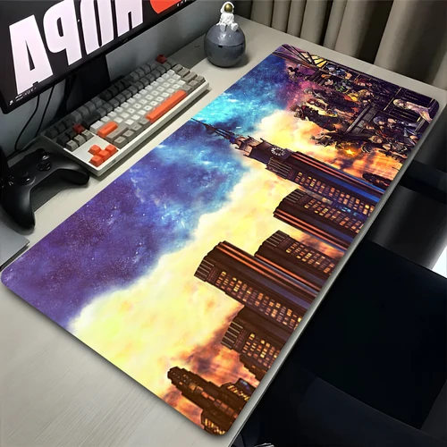 Imagen 2 del producto Alfombrilla de ratón de Anime, alfombrilla de escritorio extendida negra para PC k-kingdom h-hearts, alfombrilla para teclado, accesorios para juegos de ordenador portátil, alfombrilla para juego de mesa XXL