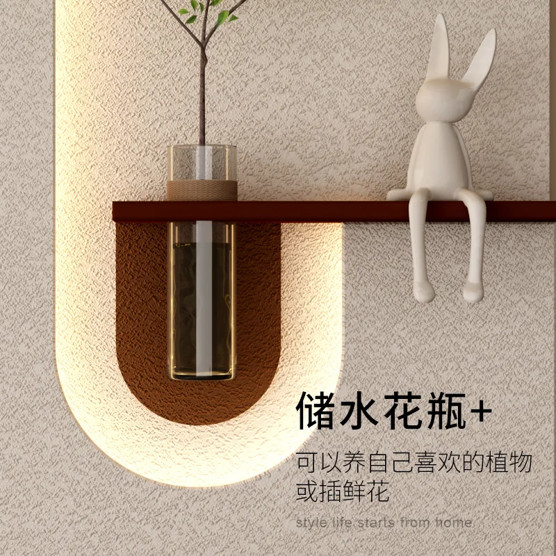 مزهرية Jiasijia 2024 لوحة زخرفية مائية كريمية شرفة الرياح ديكور مادي ثلاثي الأبعاد