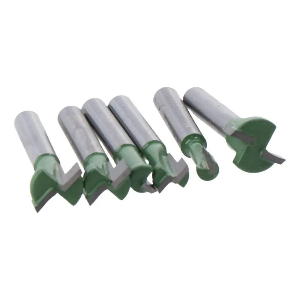 Durable 6mm/ 6.35mm Keyhole Router Bit T-Slot Green Router Bit Set Convenient Milling Cutter Trimming Machine