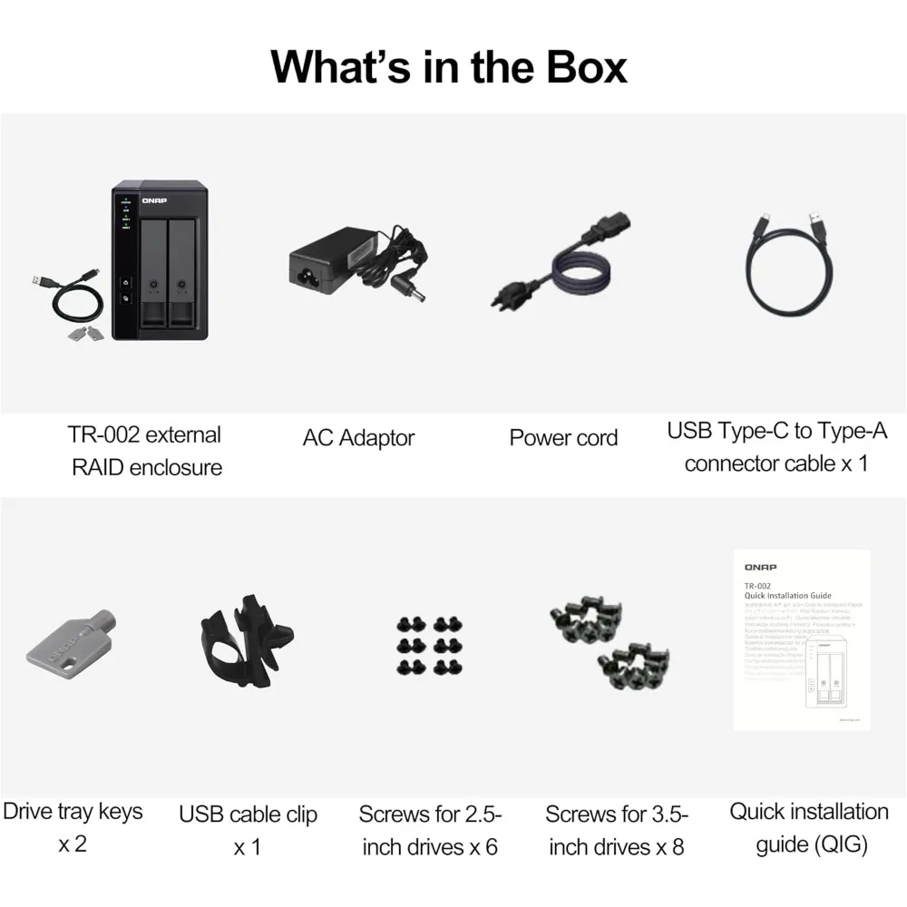 أثاث خارجي/ أسود، TR-002-A-US 2 Bay USB Type-C مساحة تخزين مرفقة مباشرة (DAS) مع الأجهزة RAID (بدون أقراص)، سهلة الاستخدام