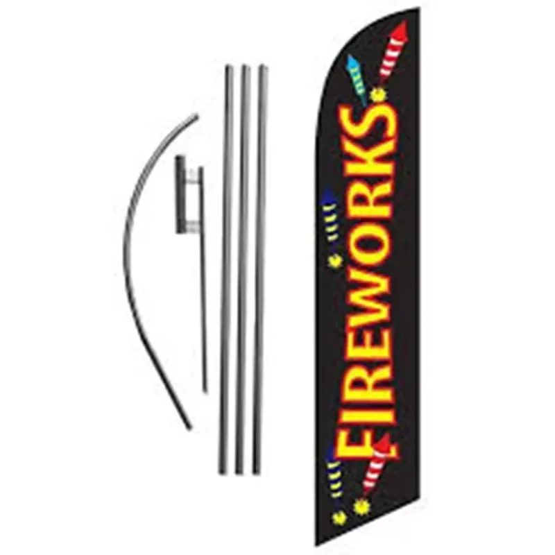 Event Promotion Print Fabric Sublimation Shop Poster Digital Print Pennant Fiberglass Shaloon Feather Flag