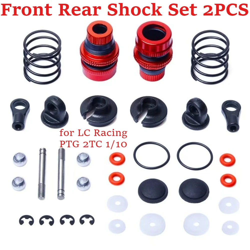 RC Upgrade Spare Parts L6280 Front Rear Shock Set 2PCS for LC Racing PTG 2TC 1/10 custom size Replacement Repair Accessory