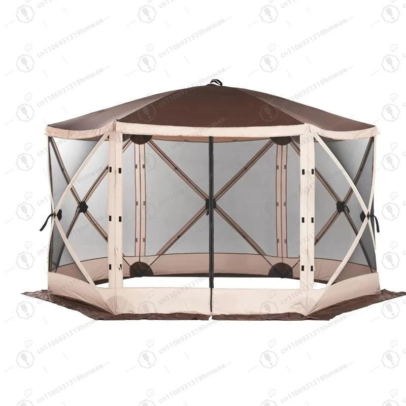 

Camping tent, hexagonal tent, suitable for more than 5 people, portable outdoor shade and rain tent