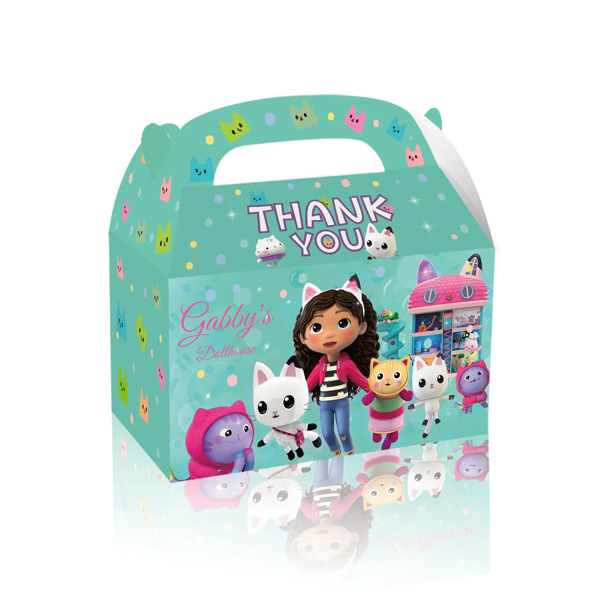 12/24 pezzi Gabby Dollhouse Cats Party Candy Box Decorazione confezione regalo di compleanno per bambini MINISO