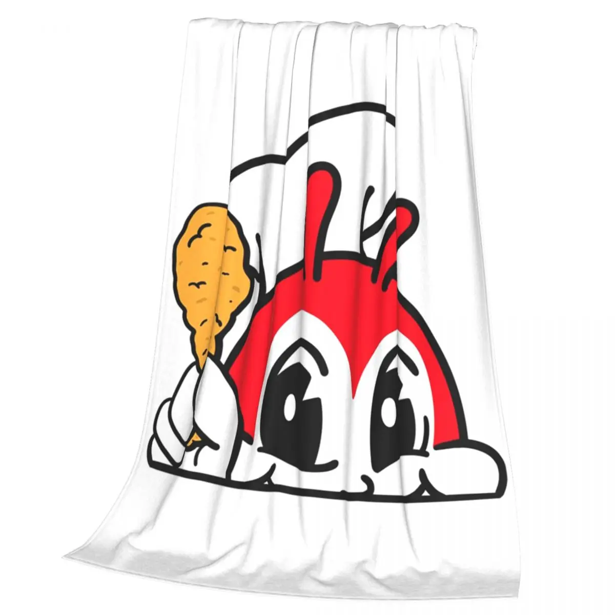 Jollibee Burger Restaurant Mascot Blanket Soft Warm Flannel Throw Blanket Cover for Bed Living room Picnic Travel Home Sofa