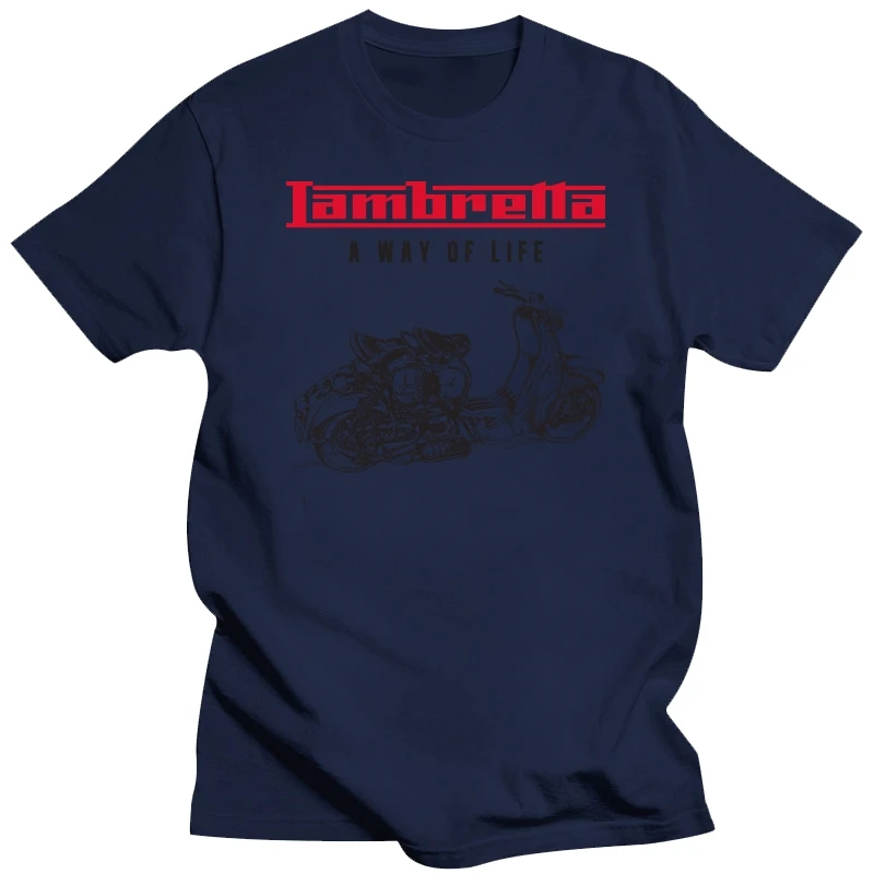 T-Shirt Uomo Lambretta Innocenti 50 125 150 Vintage Italy Style Scooter  cotton tshirt men summer fashion t-shirt euro size