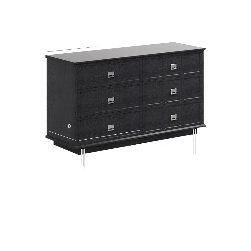 

French retro dining side against the wall integrated chest, high-end bedroom solid wood storage cabinet