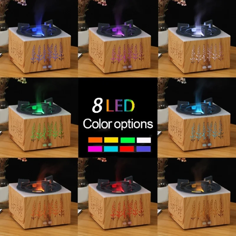 Flame Humidifier 400ml Aromatherapy Scent Diffuser Fragrant Oil Humidifier With Timer For Home Bedroom Office 100-240V
