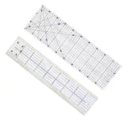 Fenrry Multisize Acrylic Patchwork Ruler Transparent Drawing Ruler Office School Sewing Measuring Supplies Tailor Tools Durable