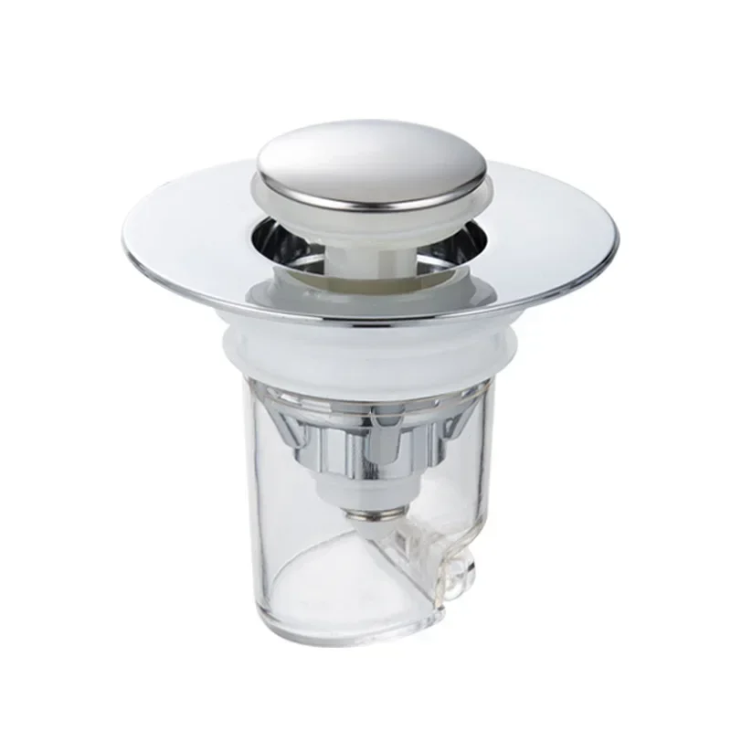 Lavabo antiolor para alcantarillado, núcleo de rebote, tipo prensa de acero inoxidable, tapón de fugas, accesorios para fregadero