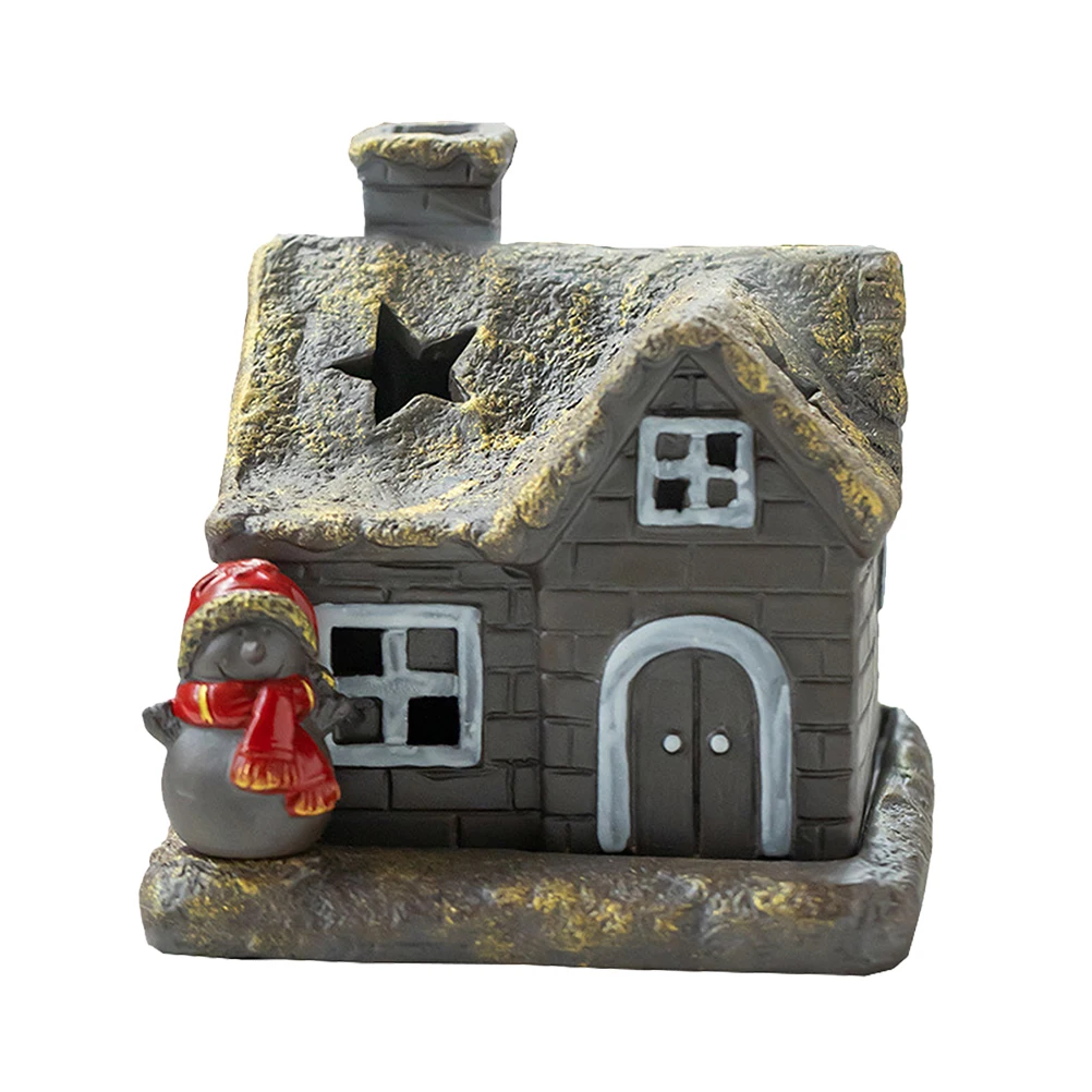 

Ceramics Incense Burner Christmas Snow Design Aromatherapy Incense Holder Xmas Home Decoration Ornament Ceramics Censer