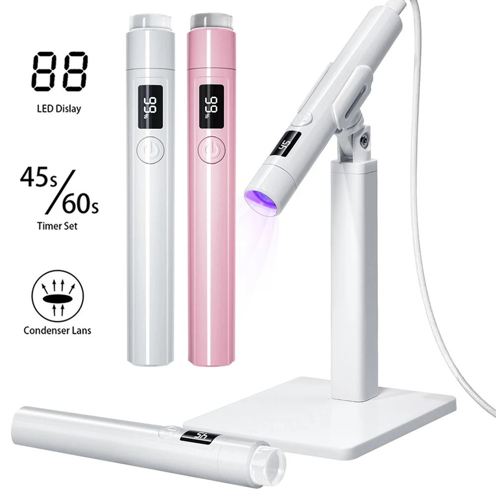 Portátil secador rápido mini lâmpada de secagem de unhas mini luz uv com suporte magnético mini lanterna caneta usb recarregável para casa
