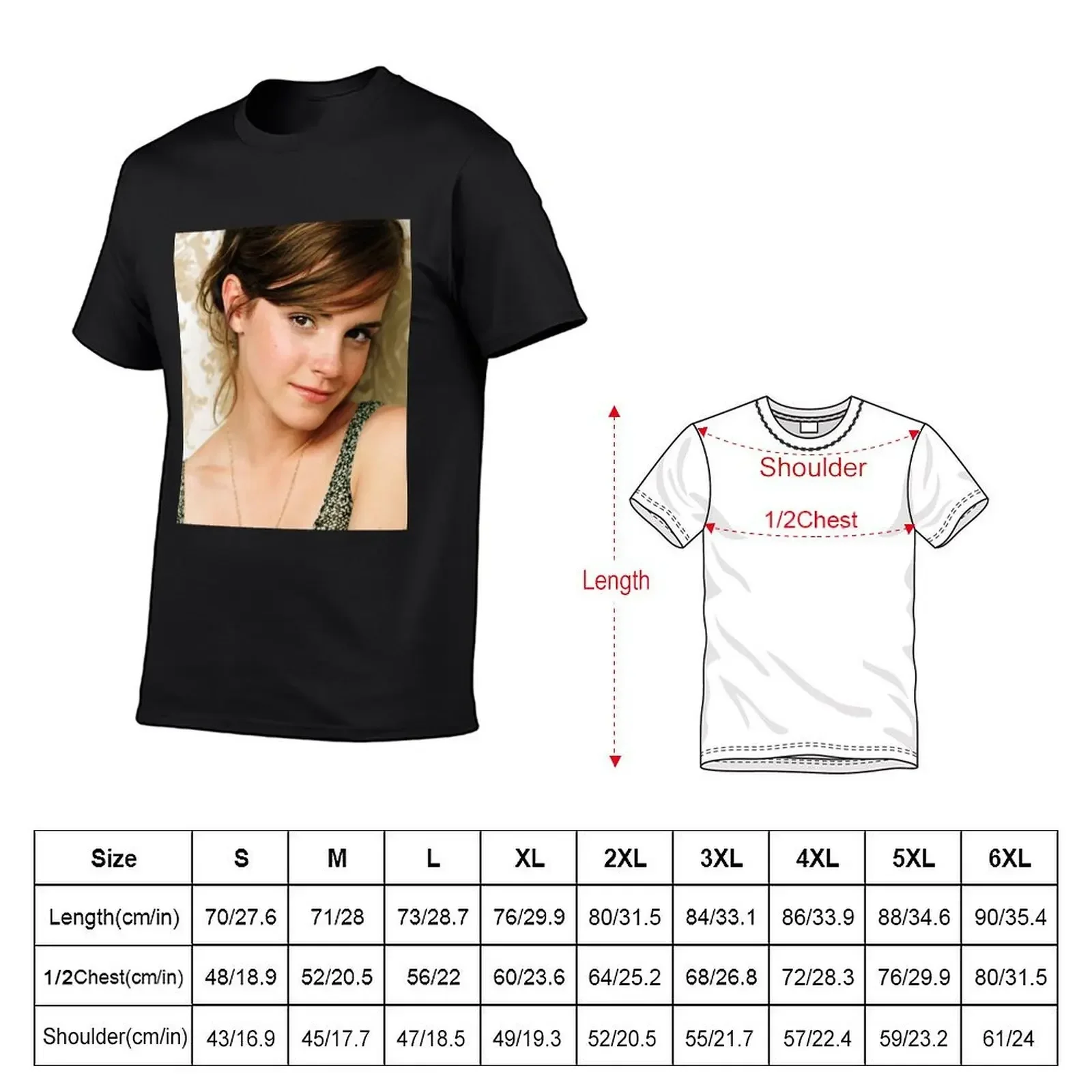 EMMA WATSON T-Shirt man clothes boys whites vintage anime shirt cheap stuff plain black t shirts men