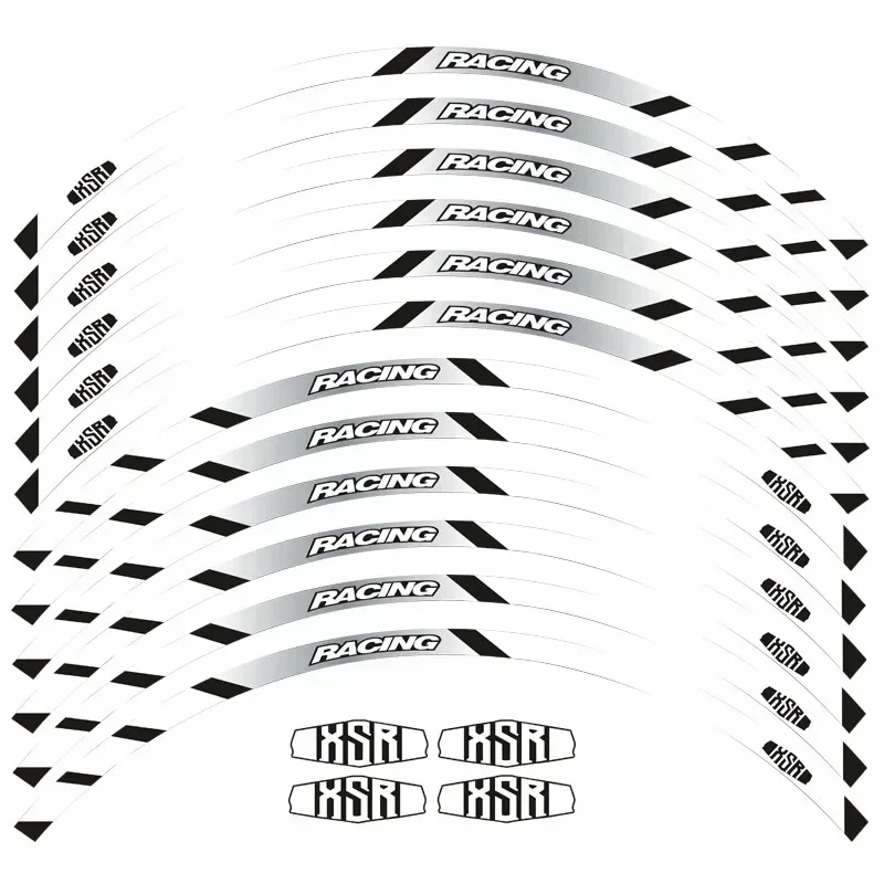 Para Yamaha XSR 125 155 700 900 Piezas de motor Rueda de contorno Decoración Calcomanía Etiqueta - B