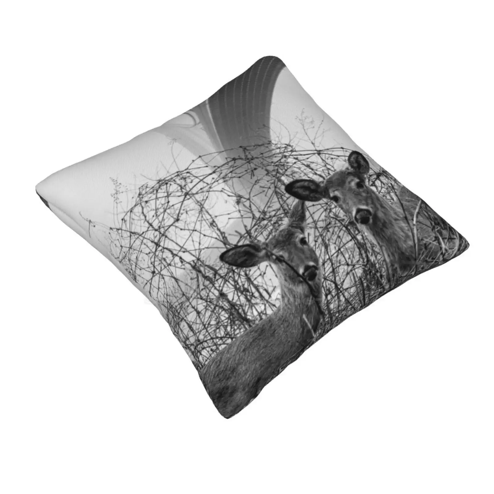 Deer Bedroom Office Hug Pillowcase Deer Doe Verrazano Bridge Staten Island Brooklyn New York Black And White Under The Bridge