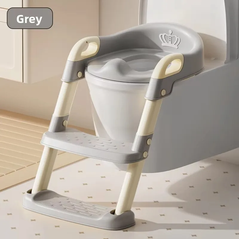 Foldable Toddler Toilet Seat with Step Stool, Portable Kids Potty Training Seat, Adjustable Height, Non-Slip, Space-Saving