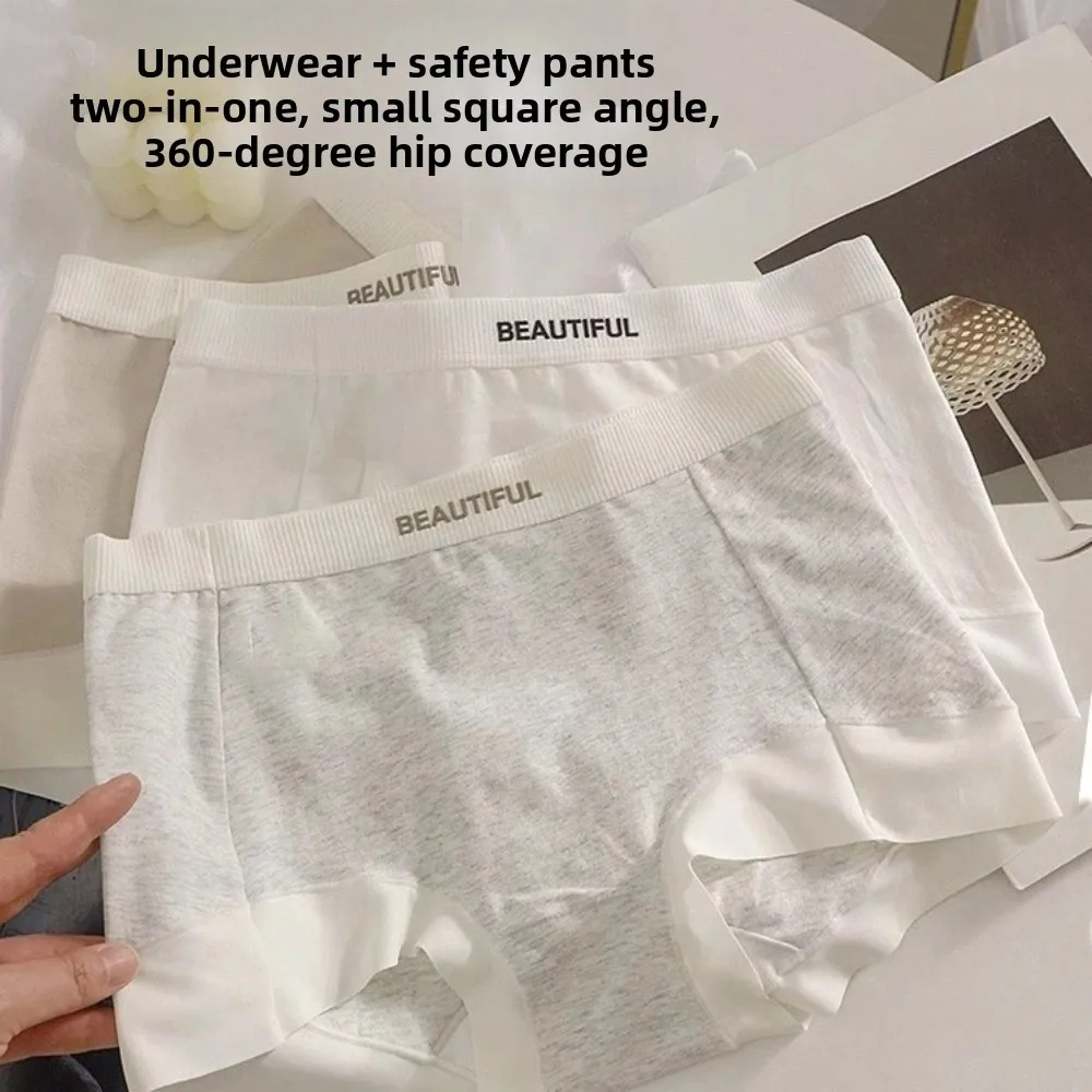 

English Letter Women Cotton Panties Mid Waist Cotton Crotch Shorts Cotton Briefs Seamless Underwear Cotton Underpants Daily Wear