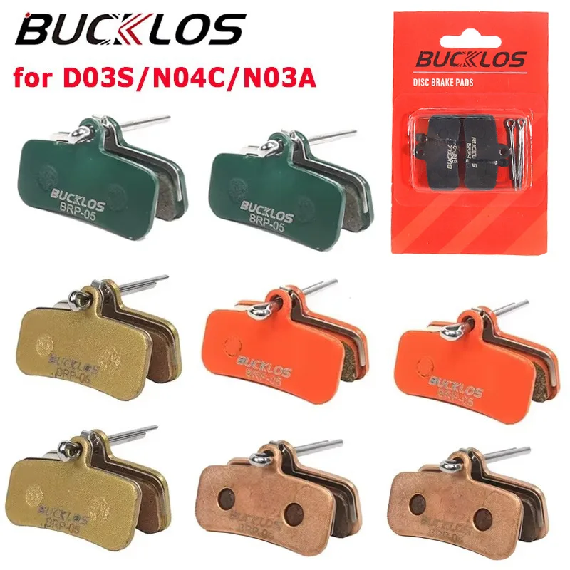 BUCKLOS Bicycle Ceramic Brake Pads for Shimano D01S D03S Disc Brake Pads MTB E-Bike 4 Piston Hydraulic Brake Pad Resin Sintered