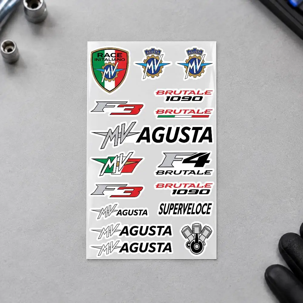 M-MV A-Agusta Custom Motorcycle Sticker Kit Reflective Decal Set For Helmet Tank Fairing Body Graphics