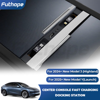 Futhope Docking Station with Telescopic Rope for Tesla New Model 3 Model Y Hub Supports Laptop Central Control Splitter