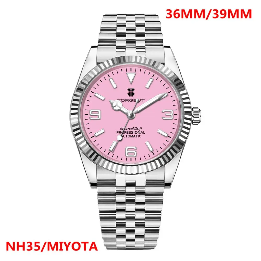 Luksusowe zegarki mechaniczne 36mm/39mm z mechanizmem NH35/Miyota, pasek Jubilee, zegarek męski/damski, szafirowe szkło, zegarki wodoszczelne.