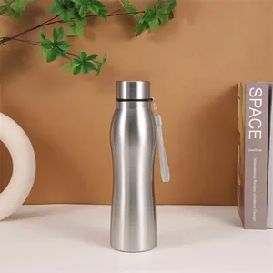 1000ml stainless steel sports bottle, single layer, glass of red water, metal bottle, drinks, camping, sports, gym 10 Main Sales Stainless Bottle - №9