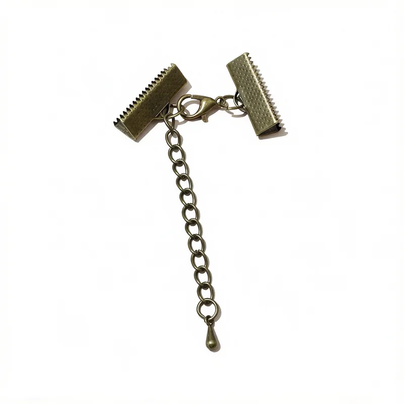 Ribbon Leather Cord End Fastener Clasps for DIY Jewellery Making