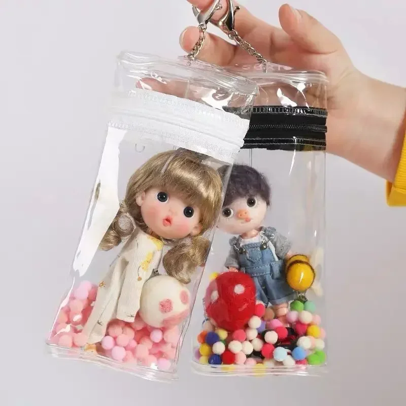 OB11 Doll Waterproof Transparent Plastic Carry Out Bag Suitable for 1/12 BJD Doll and GSC Doll Accessories