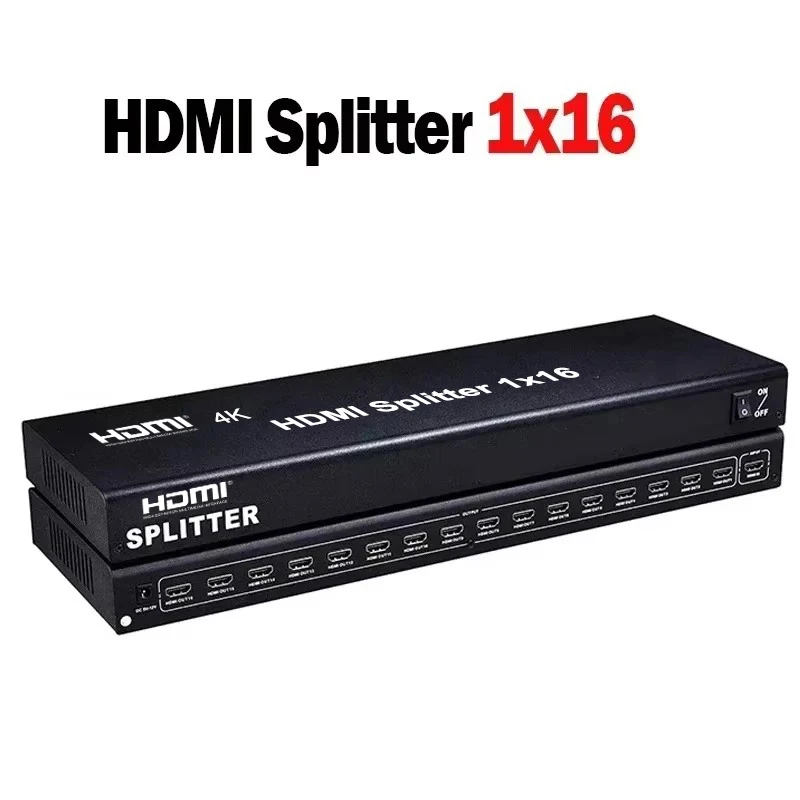 4K 1x16 HDMI الفاصل 1 في 16 خارج موزع الفيديو متعدد الشاشات شاشة عرض مرآة سبليت ل PS3 PS4 XBOX PC لمراقبة التلفزيون