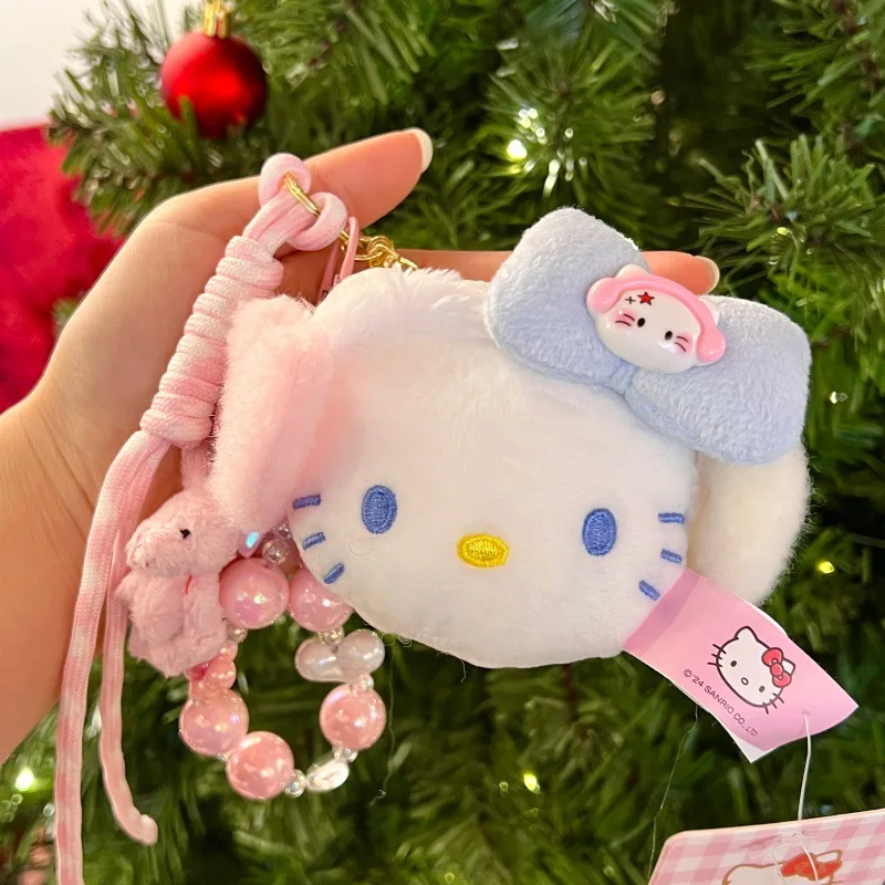 헬로키티 플러시 키체인 케이티 캣 백팩 가방 참 펜던트 핸드백 액세서리 키링 크리스마스 할로윈 선물