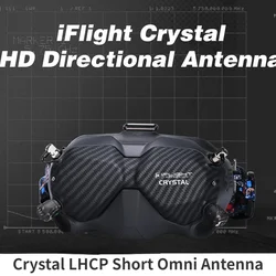 iFlight Crystal HD Patch 5.8GHz Directional Antenna Protective Shell with Crystal LHCP Short Omni Antenna for DJI FPV Goggles