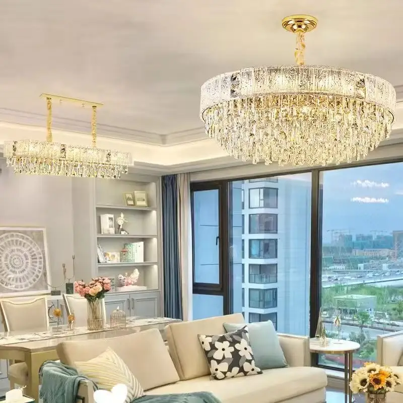 

Luxury Villa crystal E14 luminaire Hardware chandelier lustre Suitable for ceiling in Bedroom, Home interior lighting