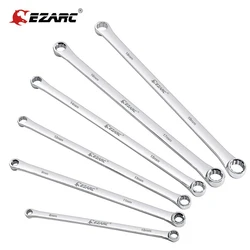 EZARC 6 Pcs Extra Long Double Ring Box End Wrench Set Long Lifetime Aviation Spanner CRV 8mm - 19mm Wrenches Tools Sets