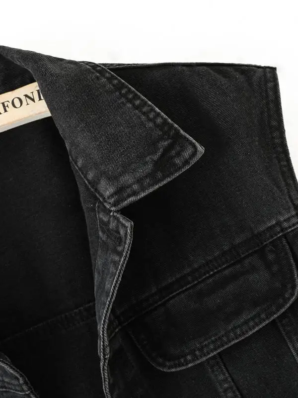 Bla デニムベスト レディース ファッション 春秋 ルーズ カジュアル 大きいサイズ インナー ケット スベル タンクトップ コート